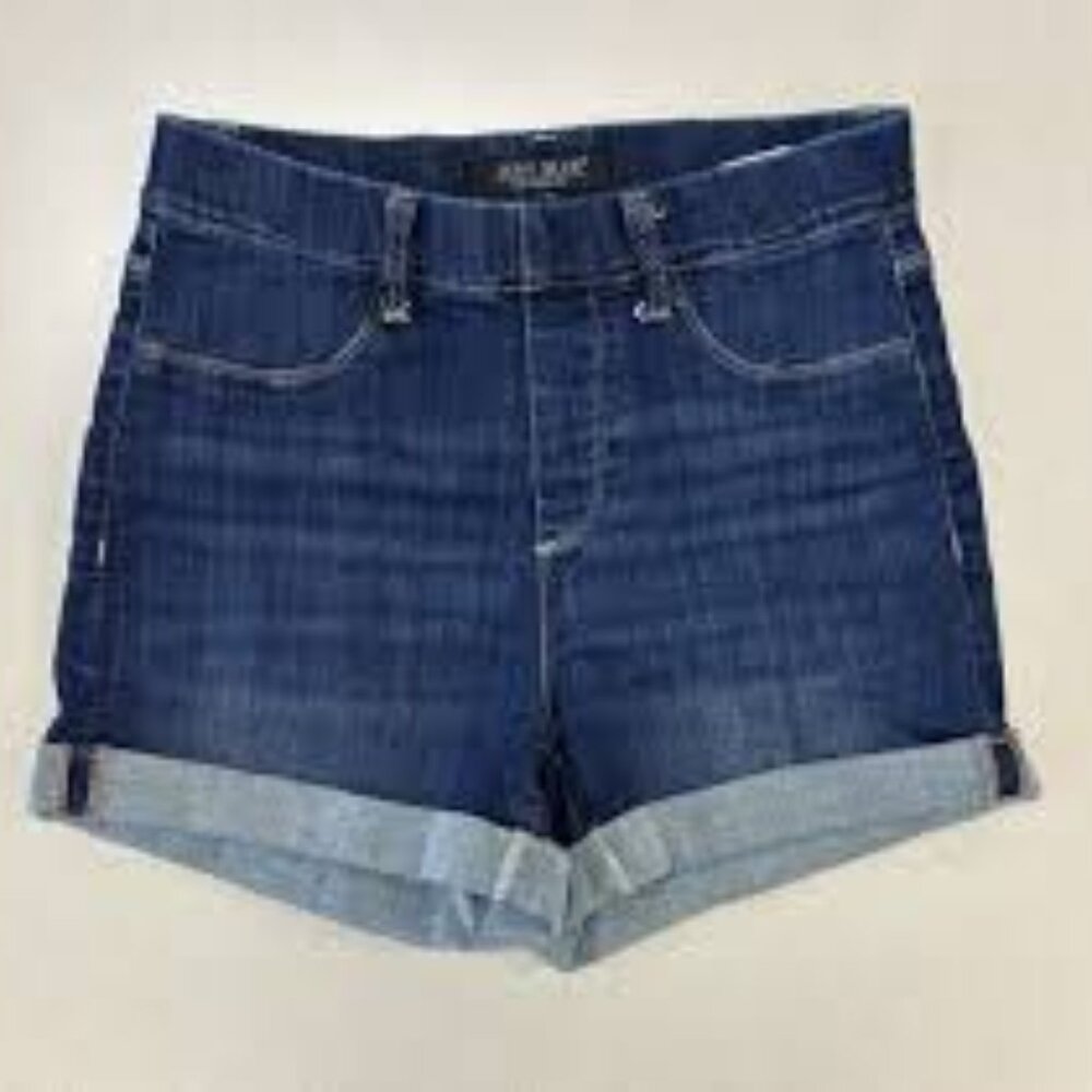 Judy Blue Pull On Cuffed Denim Jean Shorts Stretch